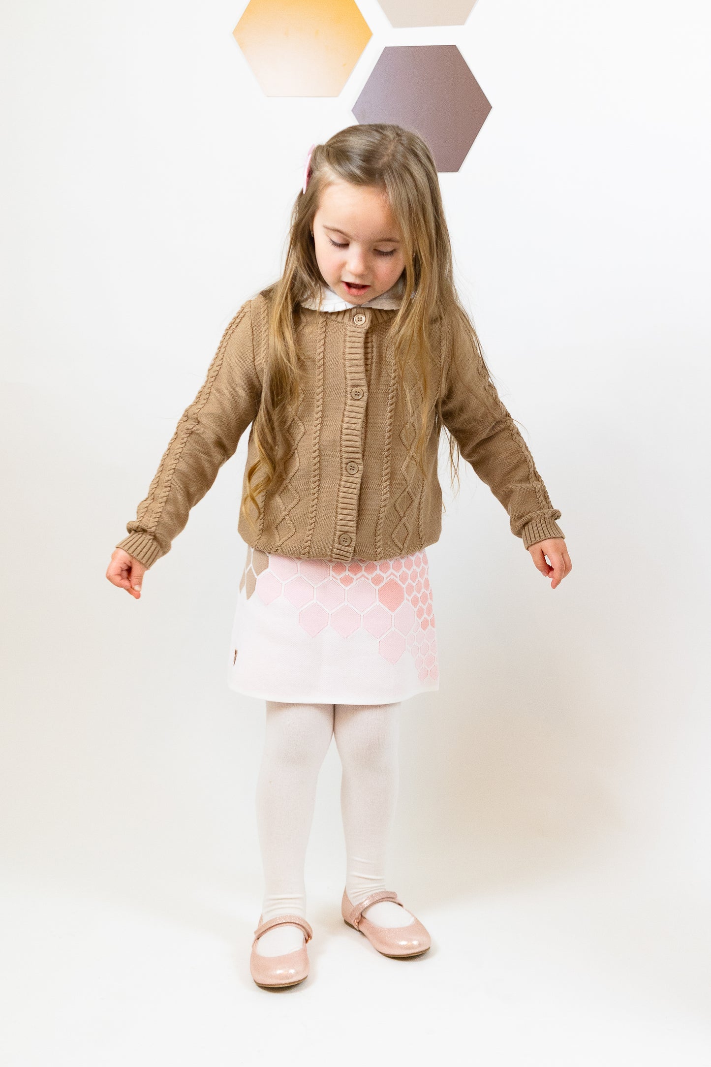 Soft Knitted Honeycombs Skirt