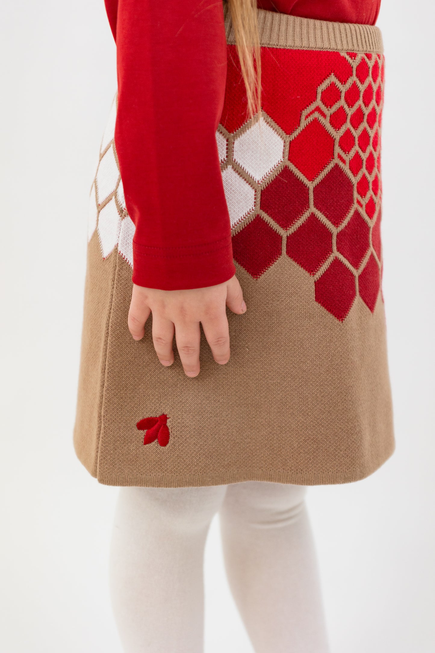 Soft Knitted Honeycomb Skirt