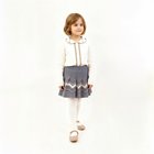 Scallop Soft Knitted Sweater with Collar and Front Placket