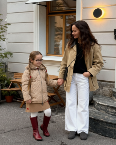 Regina Quiltat Jacka med krage i Fuskpäls