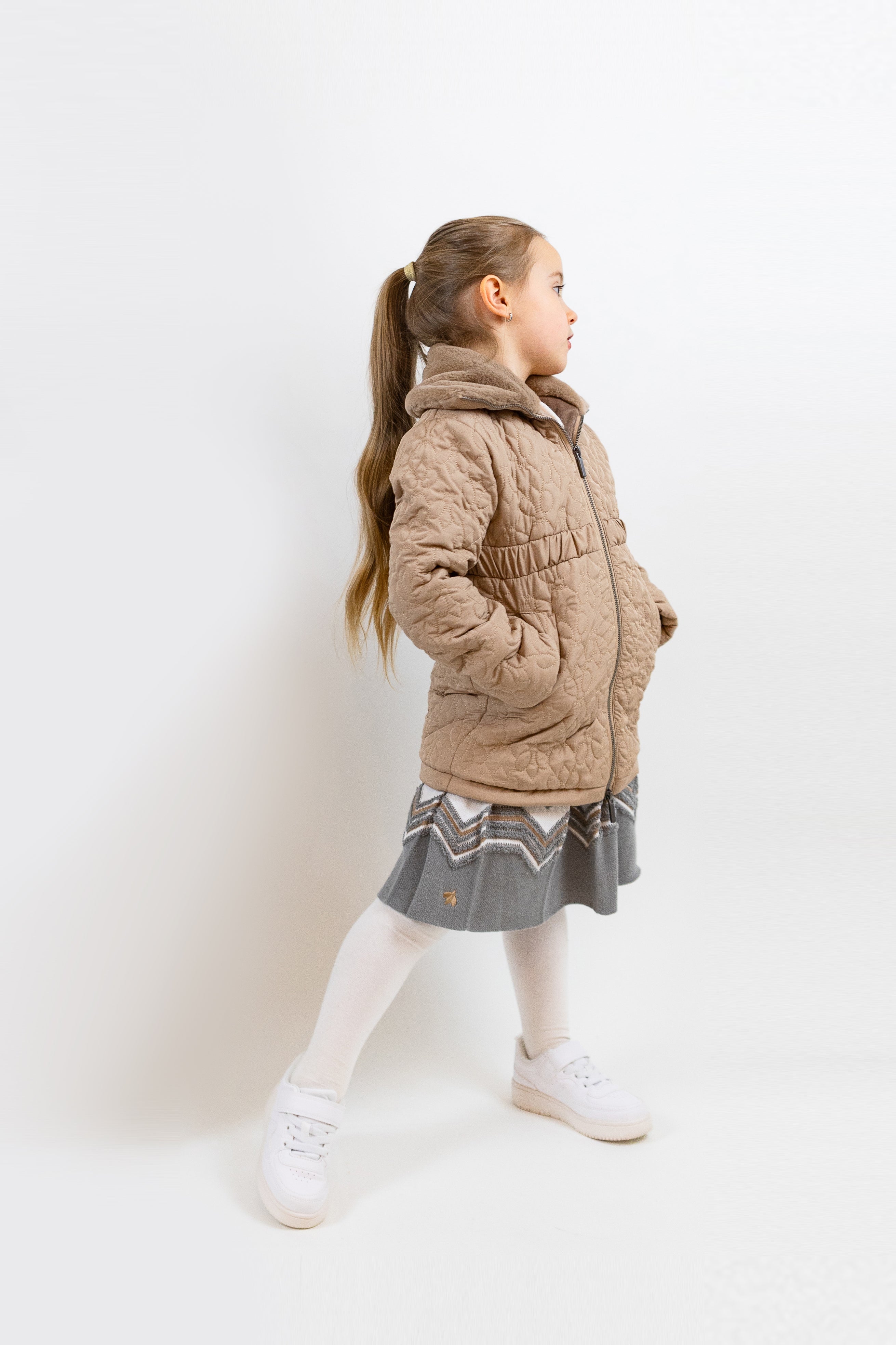Regina Quilted Long Jacket