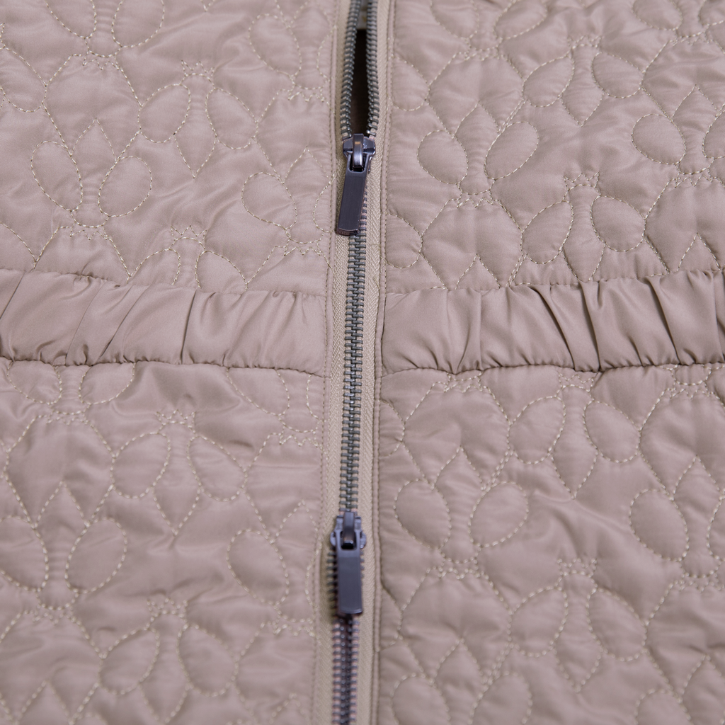 Regina Quilted Jacket with Faux Fur Collar