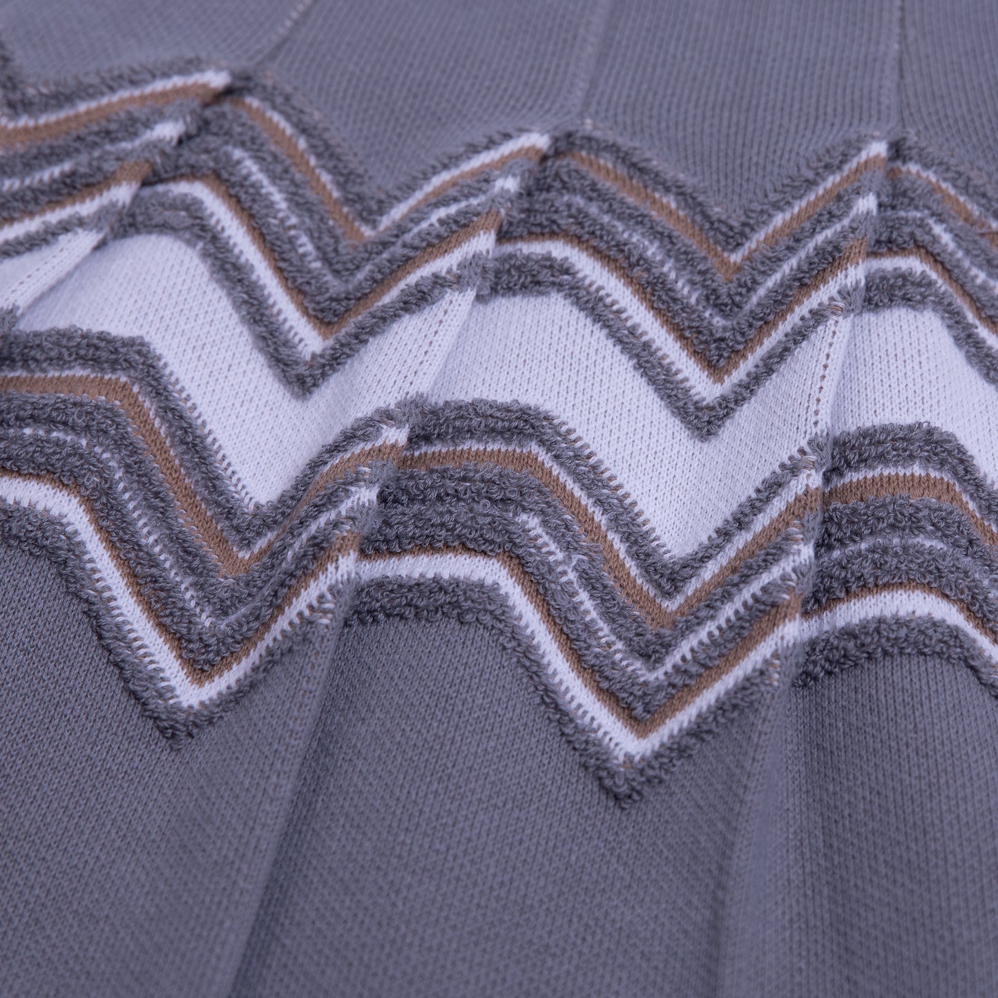 Soft Knitted Buzz Skirt with Pleats - Cloud Grey
