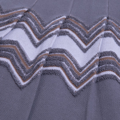 Soft Knitted Buzz Skirt with Pleats - Cloud Grey