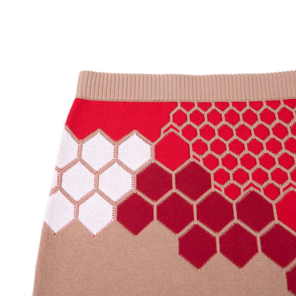 Soft Knitted Honeycomb Skirt