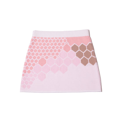 Soft Knitted Honeycombs Skirt