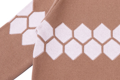 Soft Knitted Honeycomb Sweater