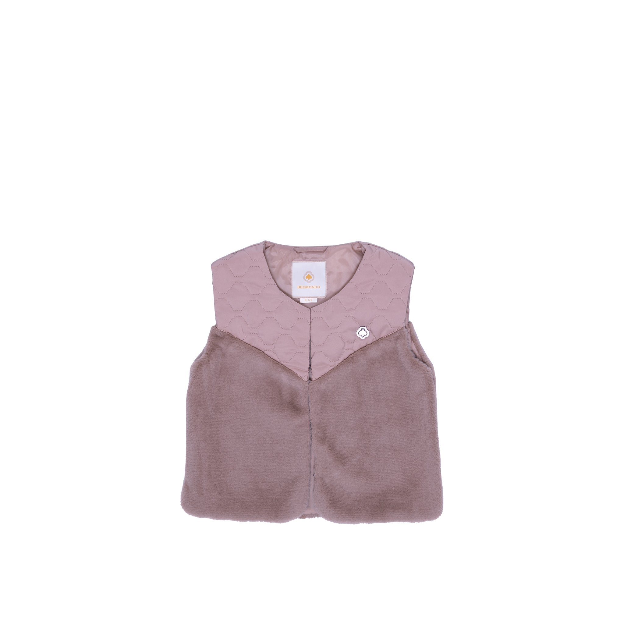 Aurea Faux Fur and Honeycomb Quilted Vest