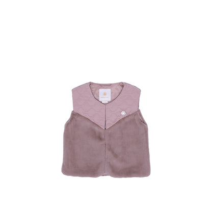 Aurea Faux Fur and Honeycomb Quilted Vest
