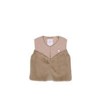 Aurea Quilted Vest with Faux Fur