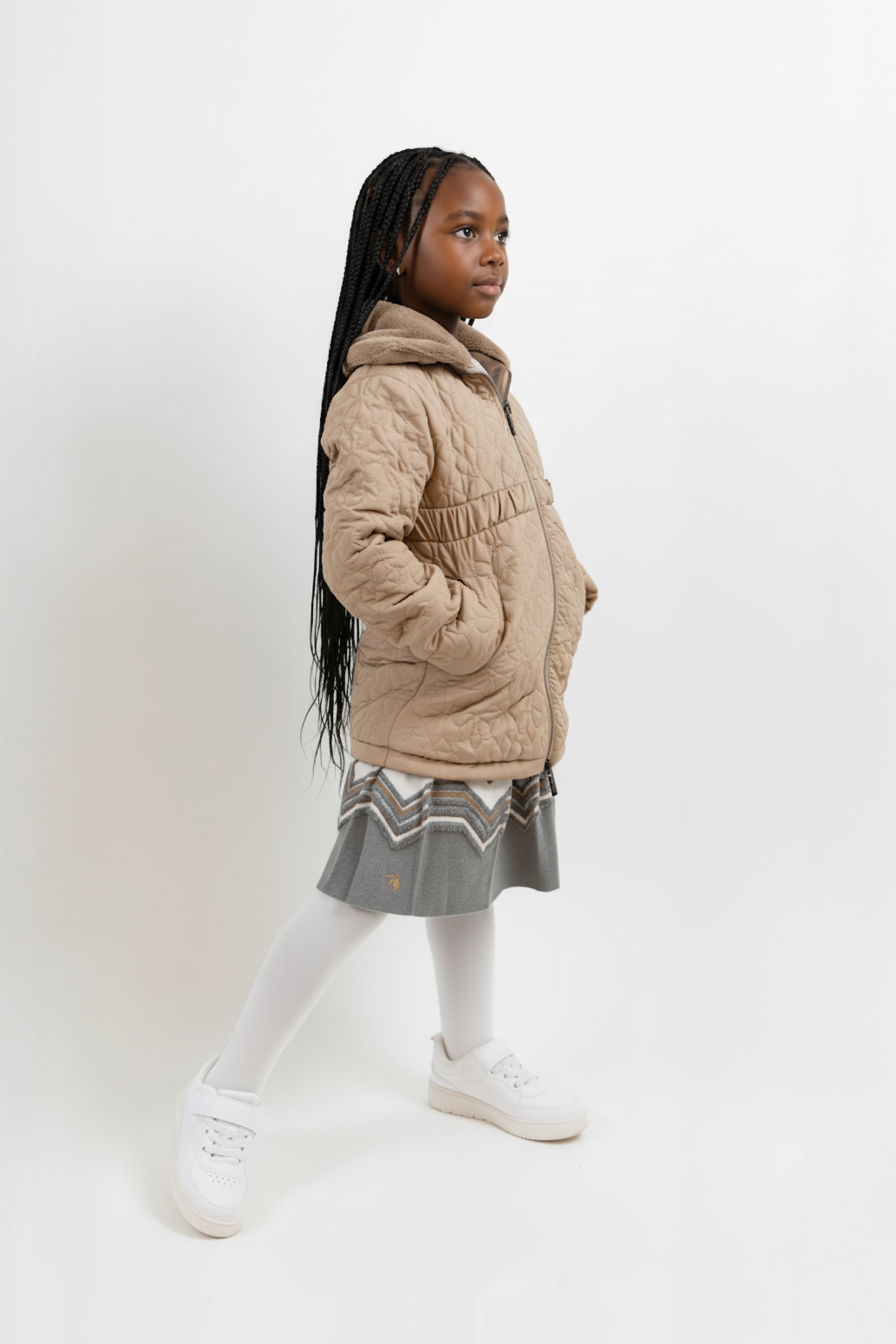 Regina Quilted Long Jacket