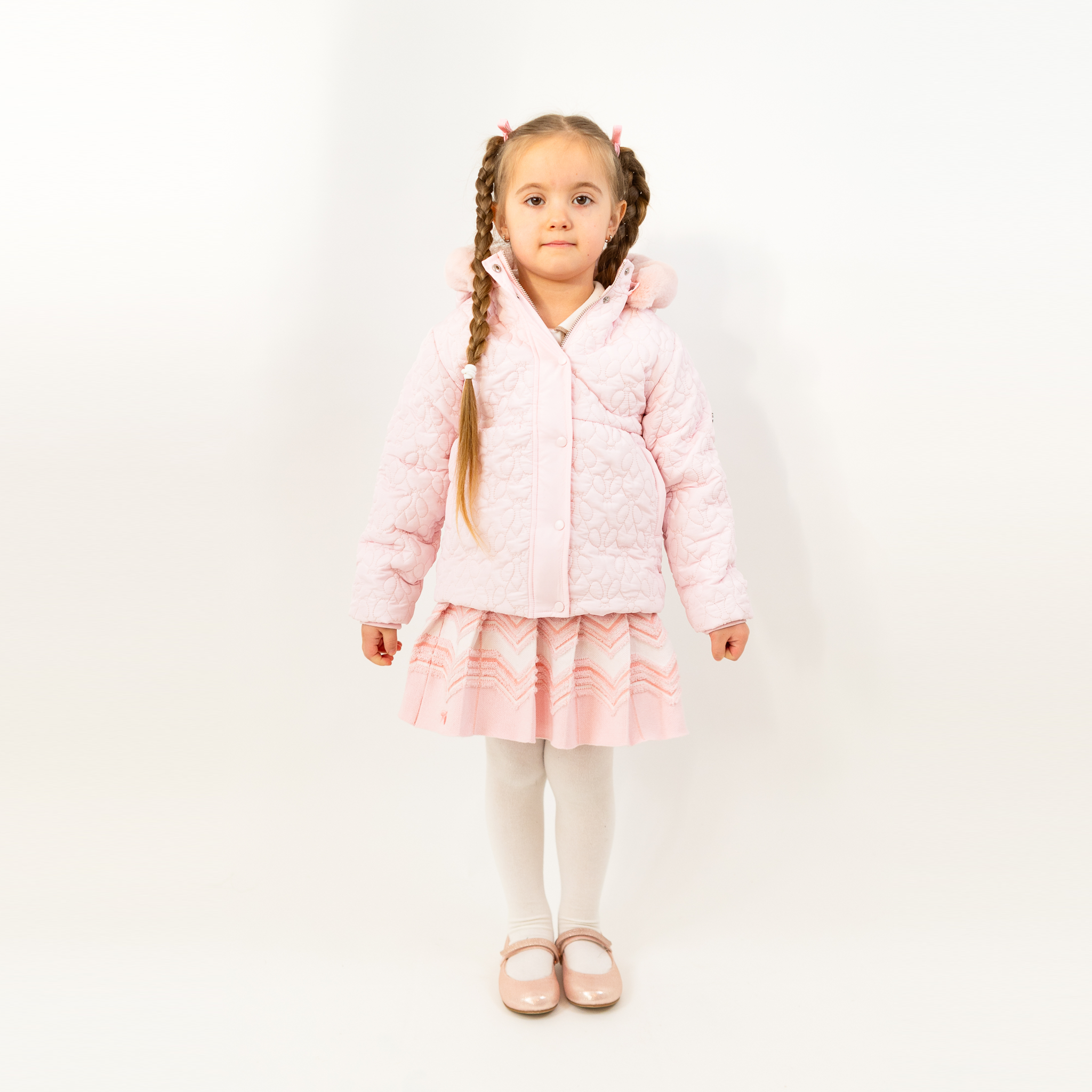 Beatrice Quilted Jacket with detachable hood with Faux Fur