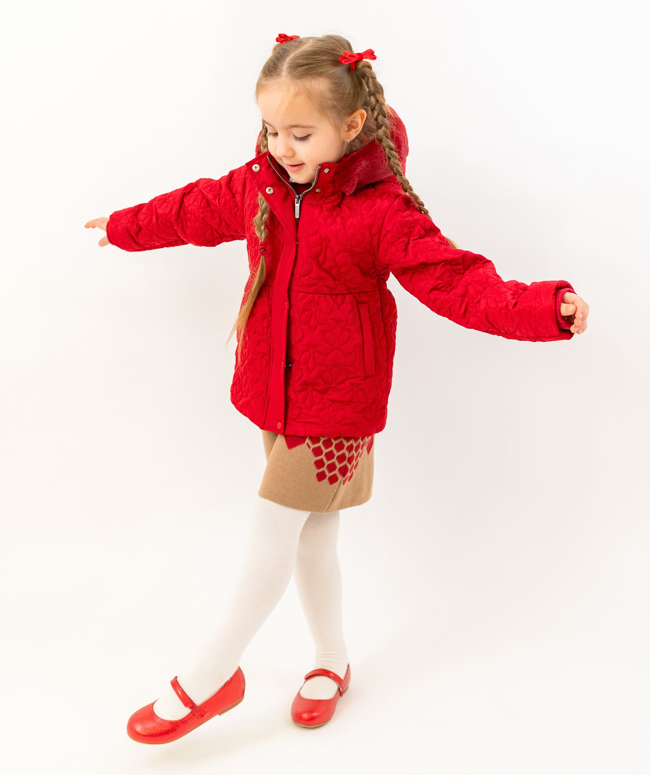 Beatrice Quilted Jacket with Faux Fur Hoodie