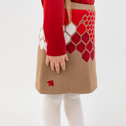 Hexagon Mjuk Stickad Kjol