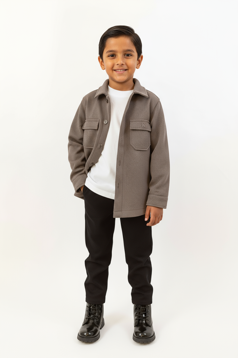 Structured Overshirt with Pockets