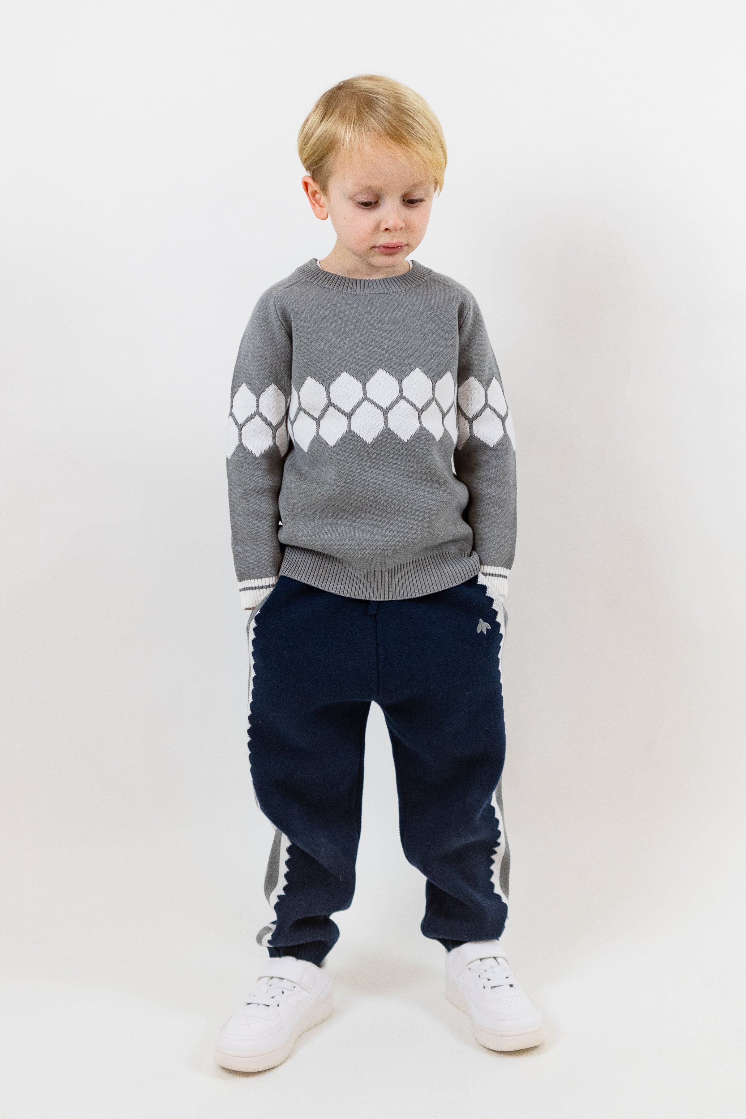 Soft Knitted Honeycomb Sweater
