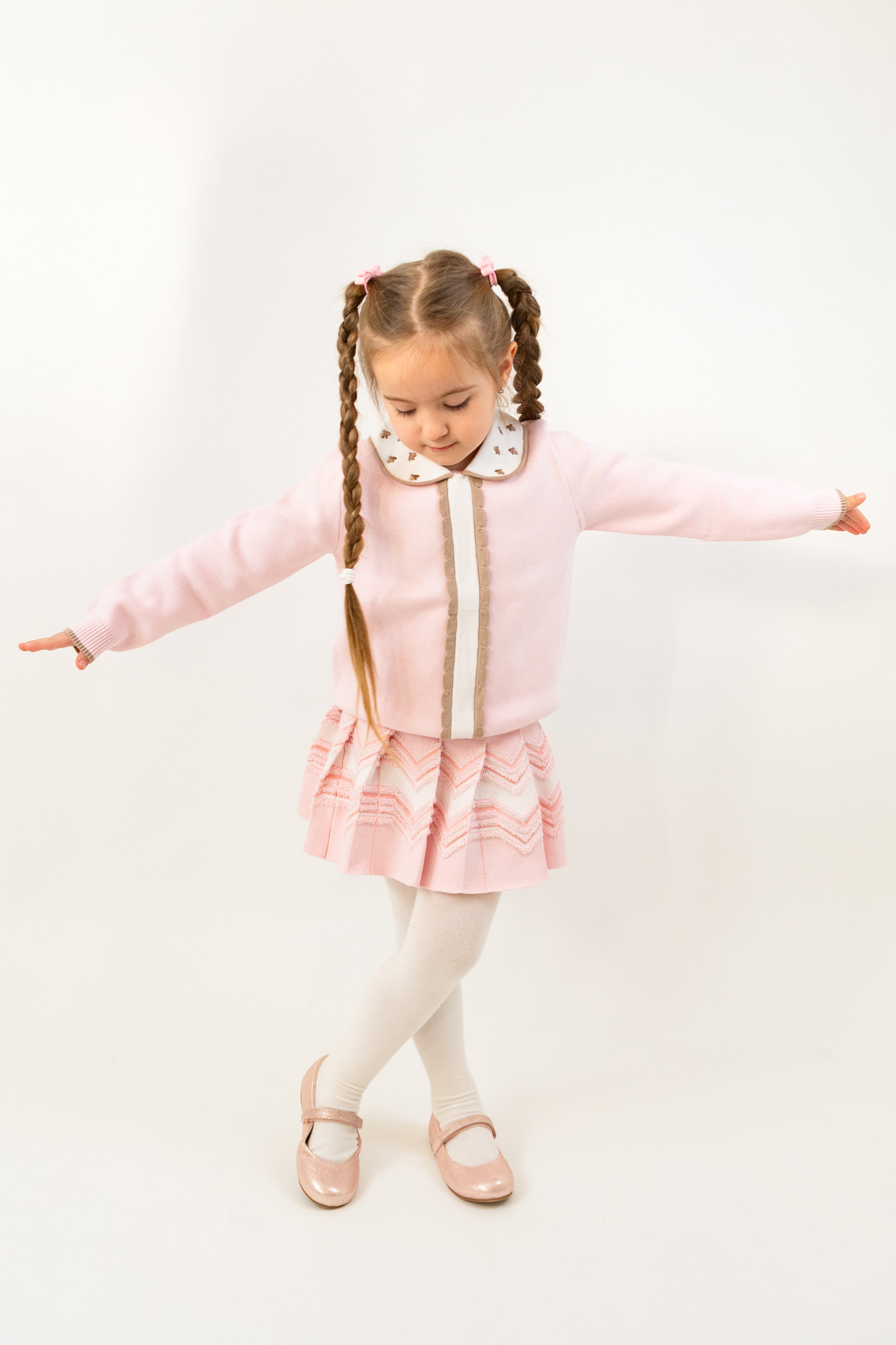 Soft Knitted Buzz Skirt with Pleats