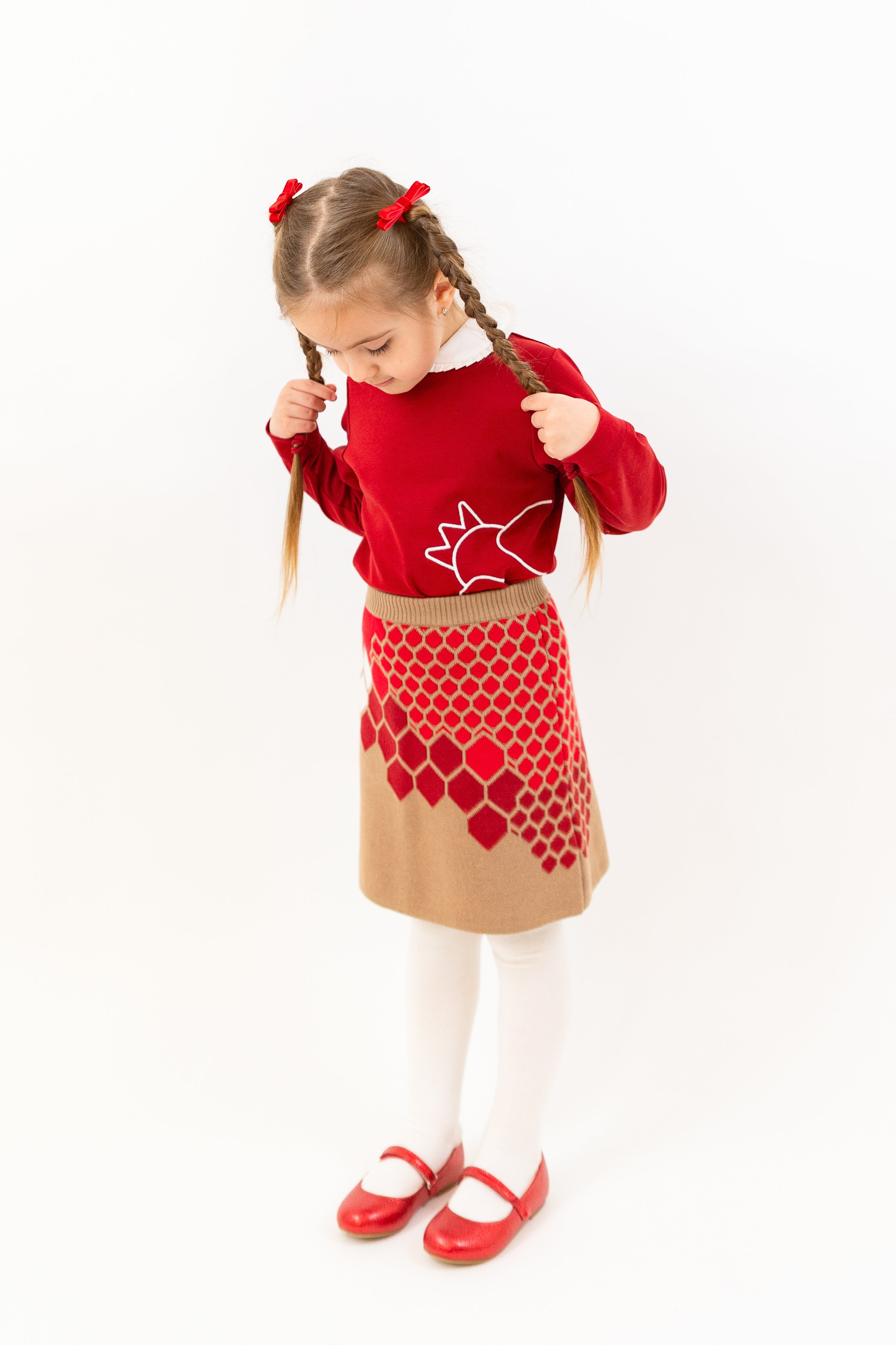 Soft Knitted Honeycomb Skirt
