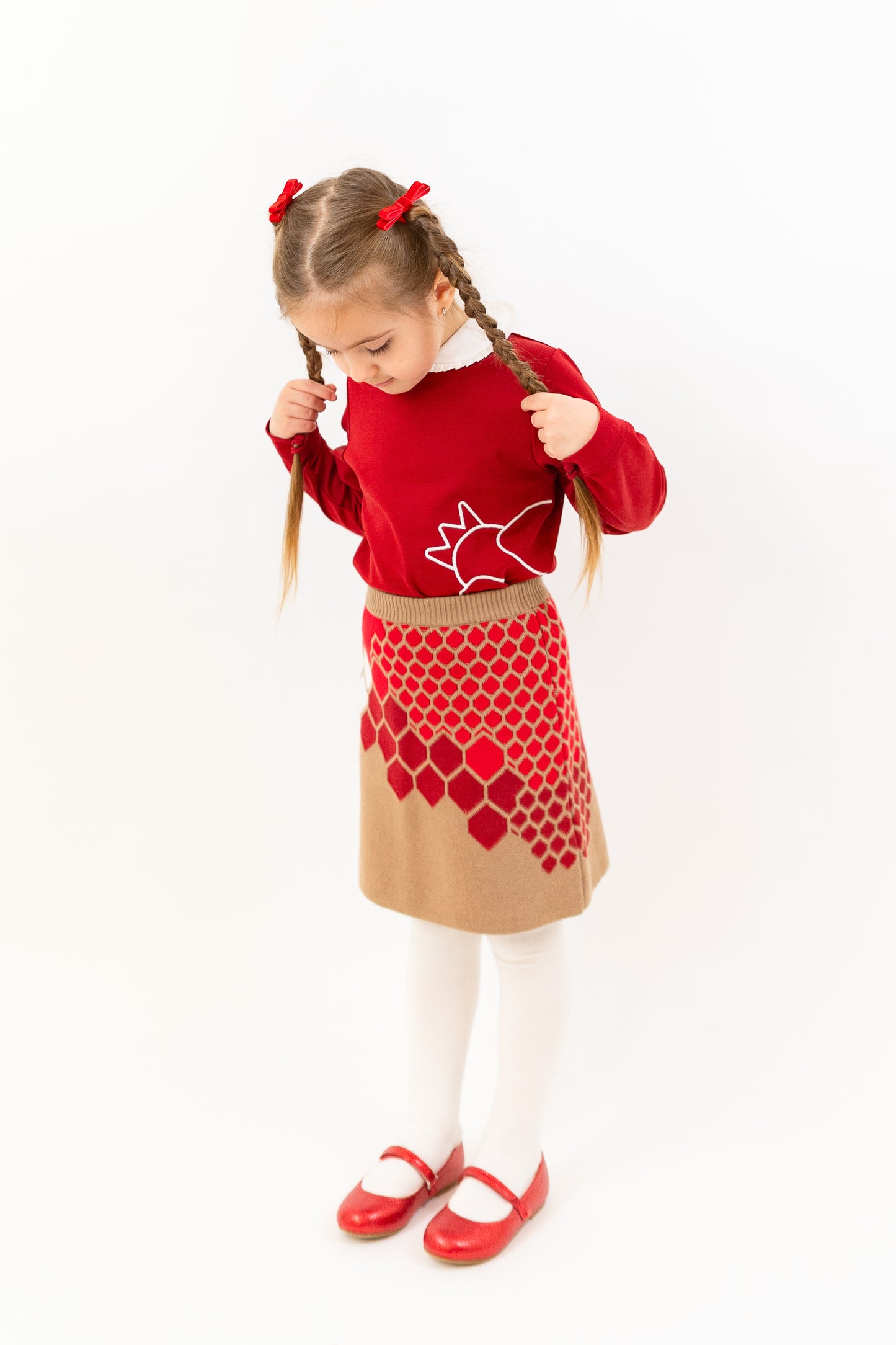 Soft Knitted Honeycomb Skirt