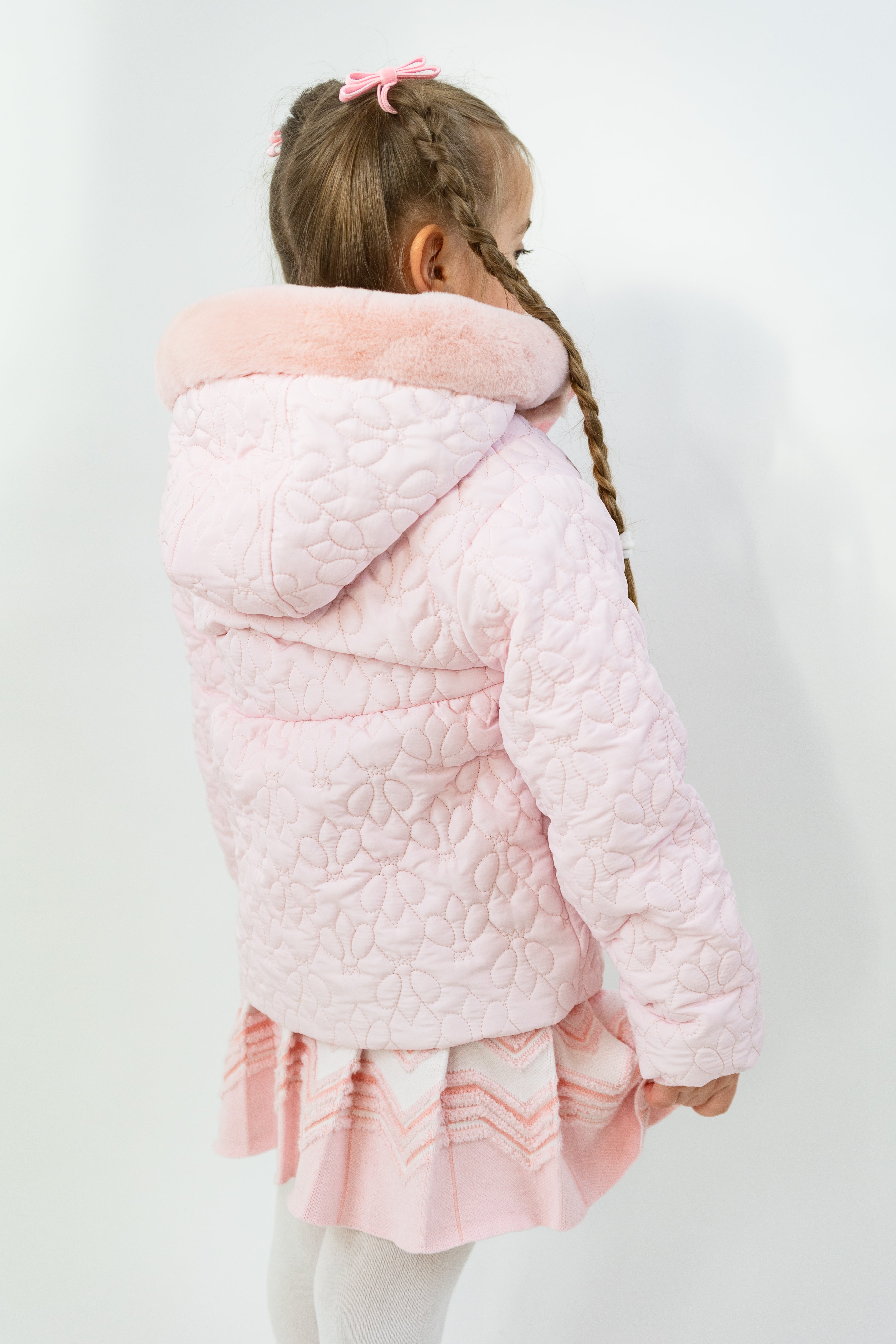 Beatrice Quilted Jacket with Faux Fur Hoodie