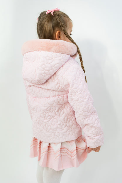 Beatrice Quilted Jacket with Faux Fur Hoodie