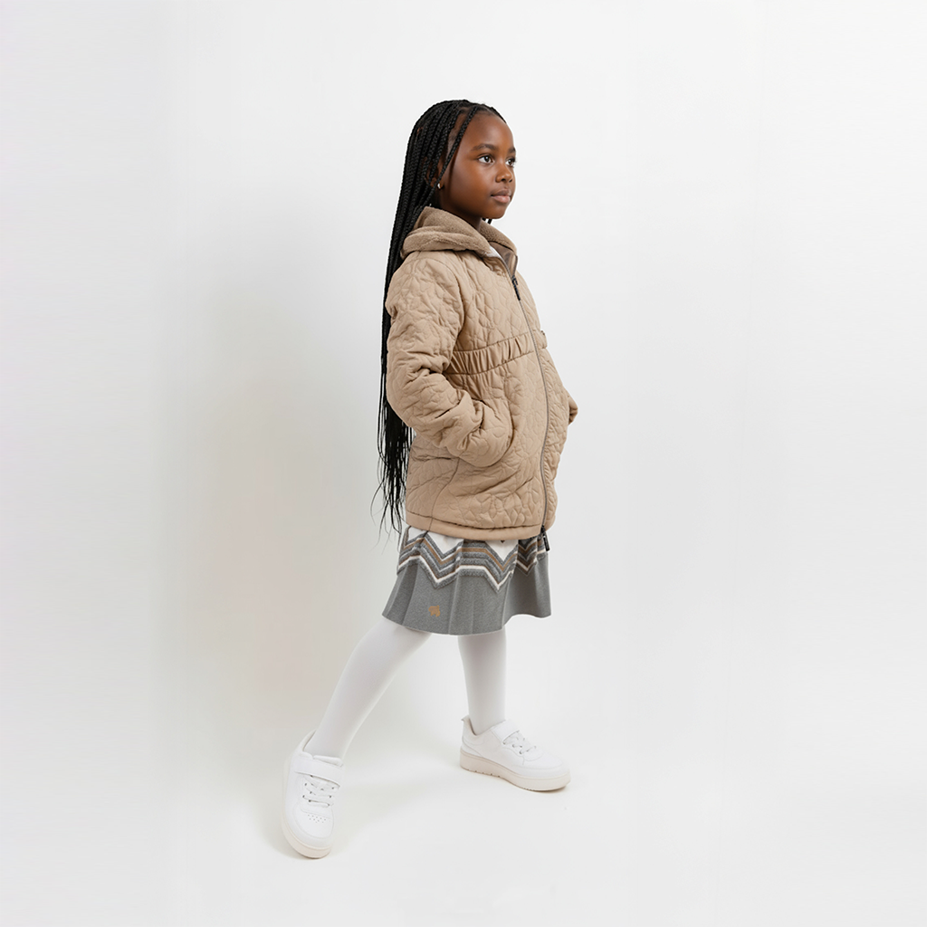 Regina Quilted Jacket with Faux Fur Collar