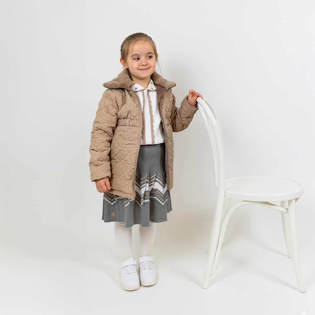 Regina Quilted Jacket with Faux Fur Collar