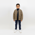 Rex Padded Bomber Jacket in Structured Fabric